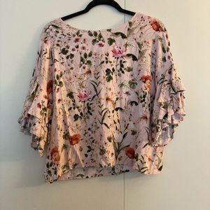 Dalia / blouse / size: Large / pink / floral
